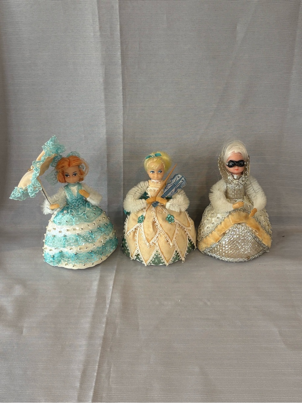 LI’l Missy, Vintage Style Decorative Doll Toy - Blue, Cream, and Silver Set